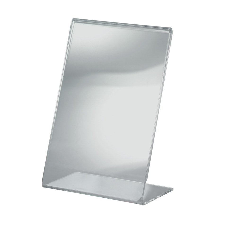 Displayschirm, Tablett/Posterhalter, Kartenhalter, Transparent, Klarer Standfuß