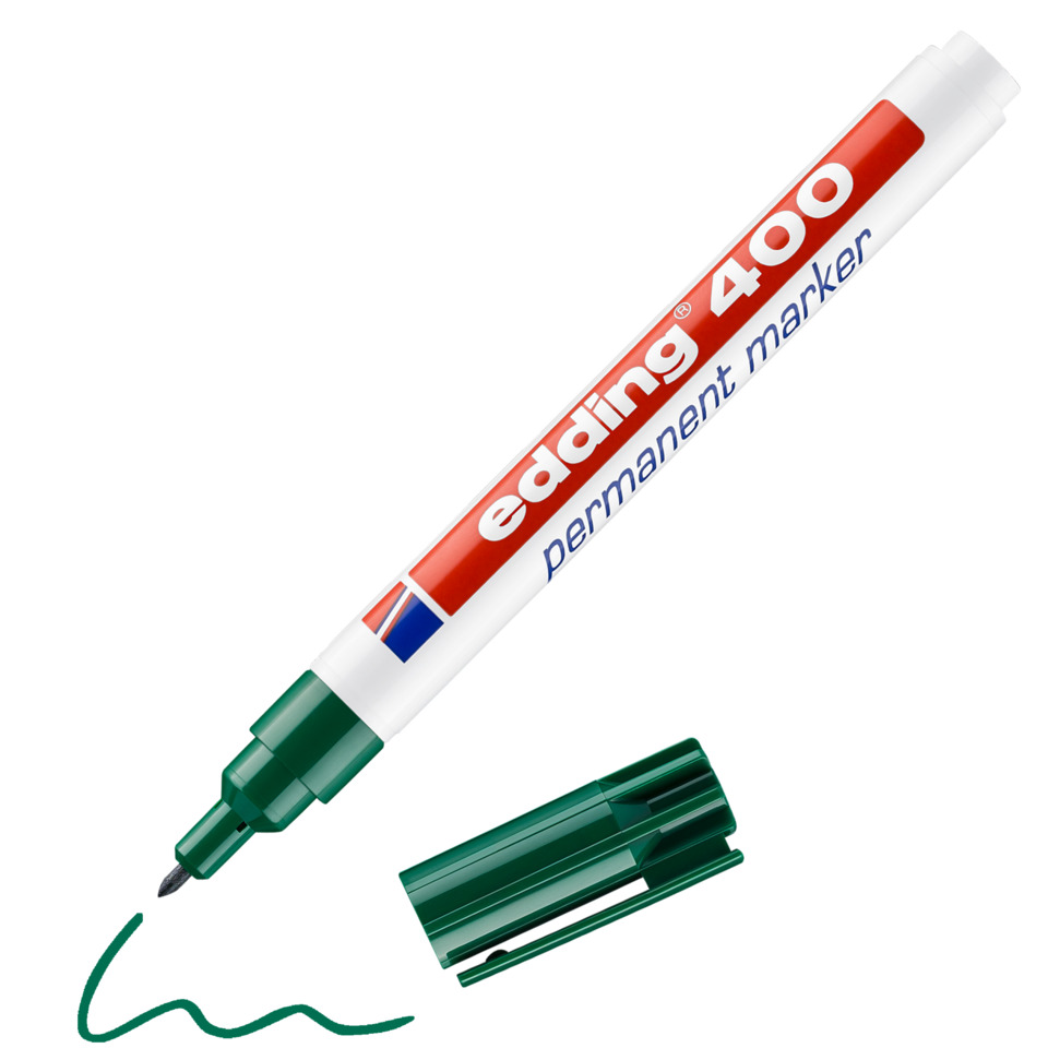 Permanent marker, Grüner Marker, Geruchsschwacher Marker, Keilspitze, Markerstift