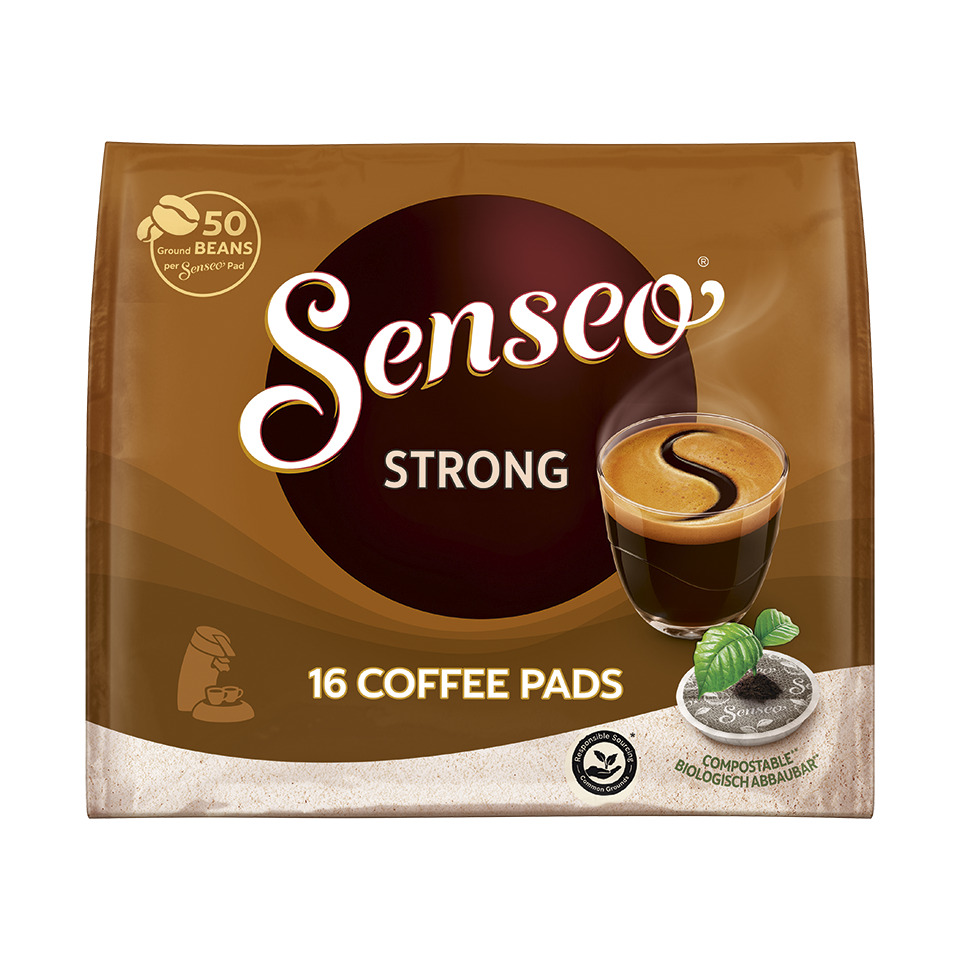 Kaffeepads, Senseo, Strong, 16 Pads, Kaffee