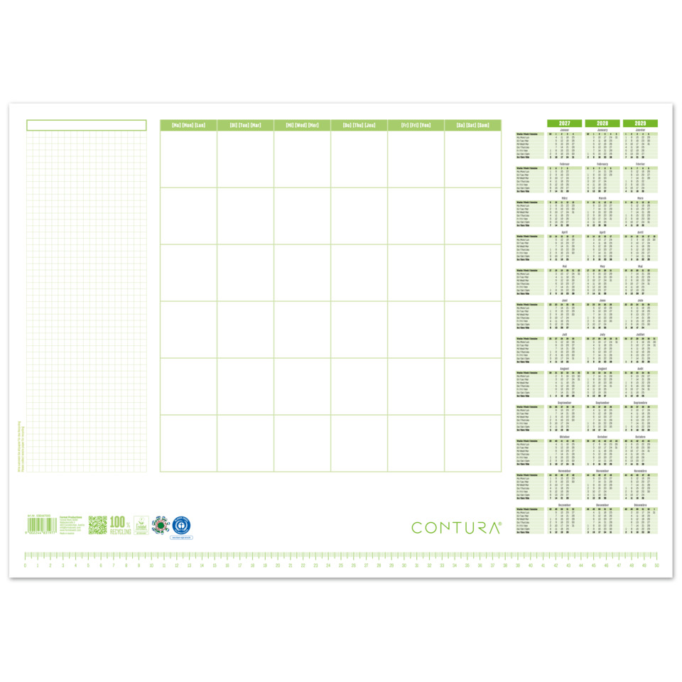 Kalender, Planer, Gitterlayout, Größenmaßstab, Rückseite
