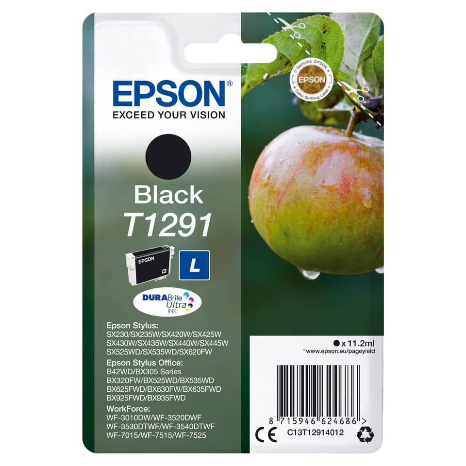 Tinte, Tintenpatrone, Schwarz, T1291, Druckerpatrone