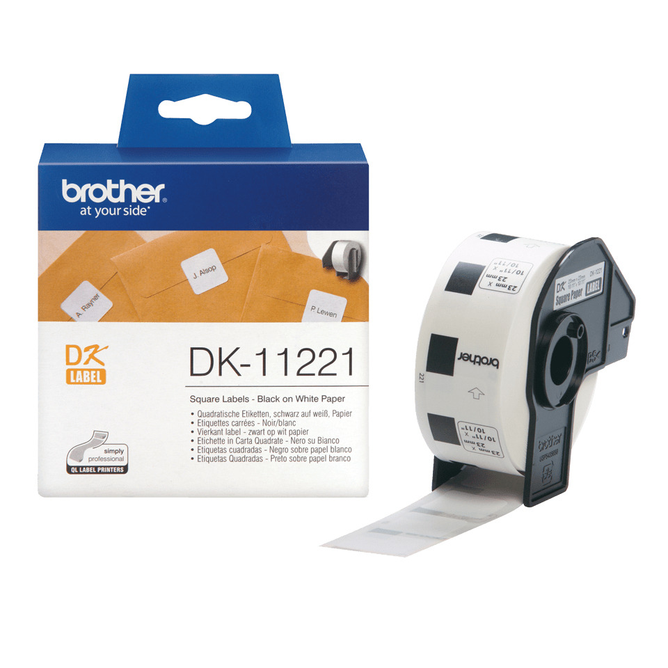 Druckeretiketten, Etikettenrolle, Barcode-Label, Schwarz-Weiß, DK-11221