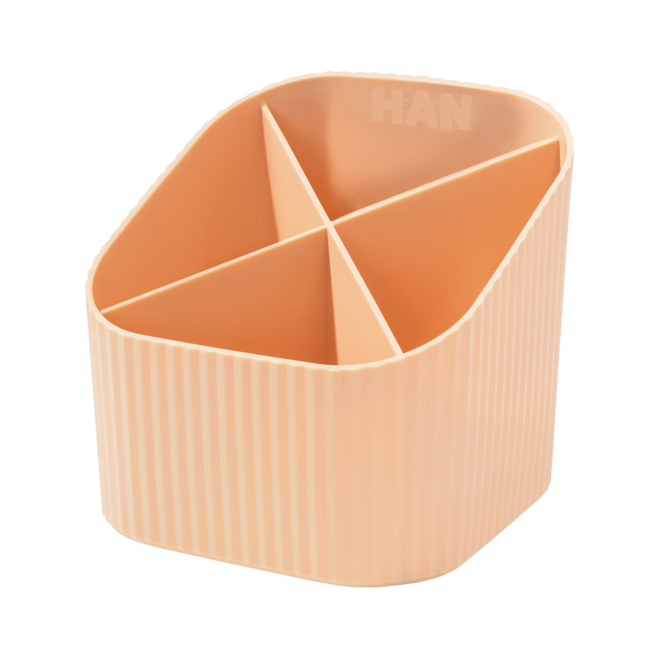 organizer, divided tray, storage box, peach color, plastic