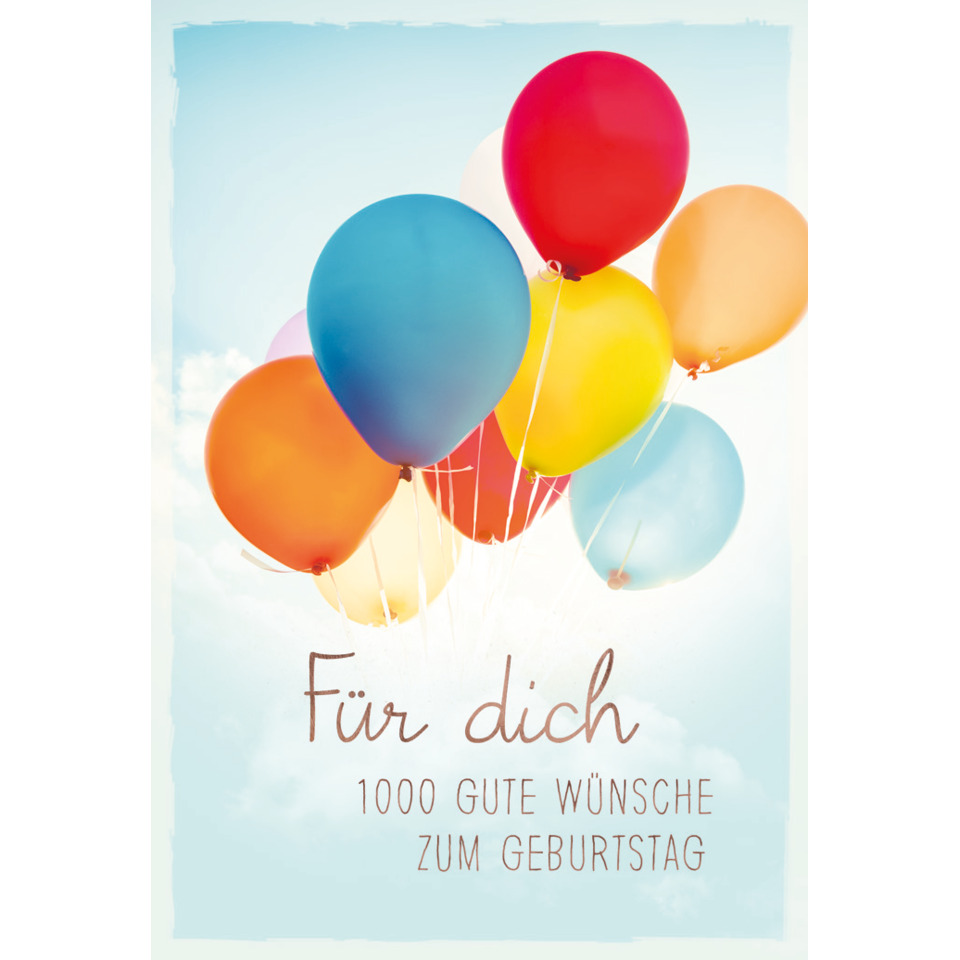 Ballons, Geburtstag, Bunte Ballons, Luftballons, Grußkarte
