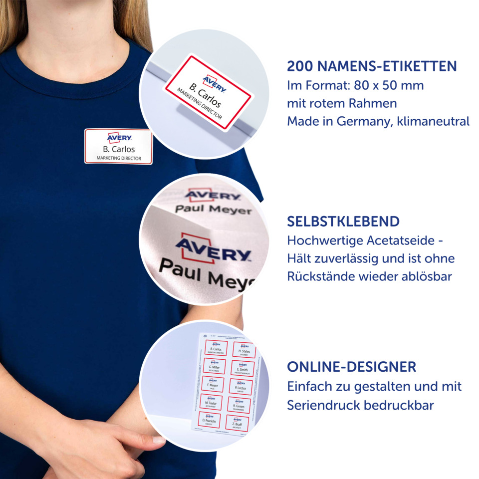 Nametags, Klebemagnet, Personalisierte Etiketten, Namensschild, C-Aufkleber