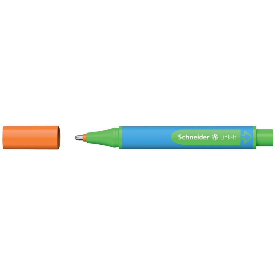 Marker, Whiteboard, Permanent, Blue body, Orange cap
