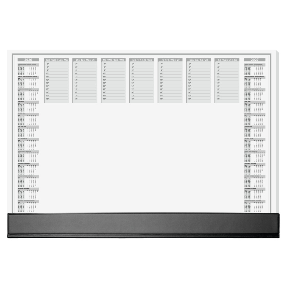 Kalender, Wandkalender, Auflage, Monatskalender, schwarze Ablage