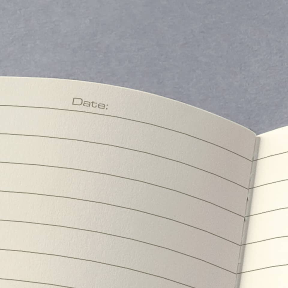 Notizbuch, Einband, Linien, Seite, Datefeld