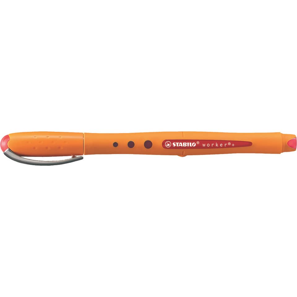 Tintenroller worker®+ medium, 0,5 mm, rot STABILO 2018/40 Stift, Rauchrohr