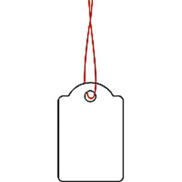 Hängeetiketten 18 x 28 mm, mit Faden rot, 1.000 Etiketten à Packung