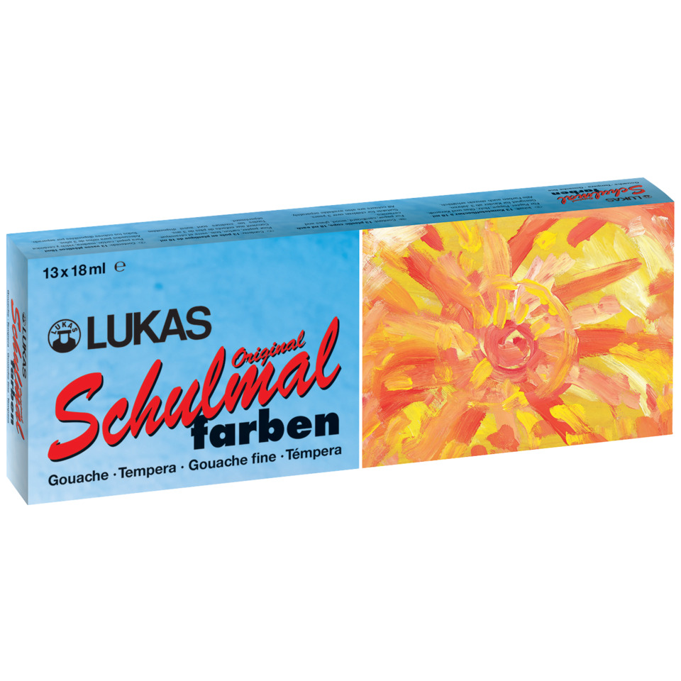Schulmalfarbe, 18ml, 13 Farben LACUFA K109813 Kräuter, Pflanze, Visitenkarte, Text