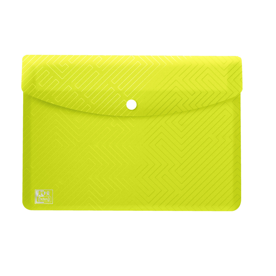envelope, neon grün, tasche, muster, druckknopf