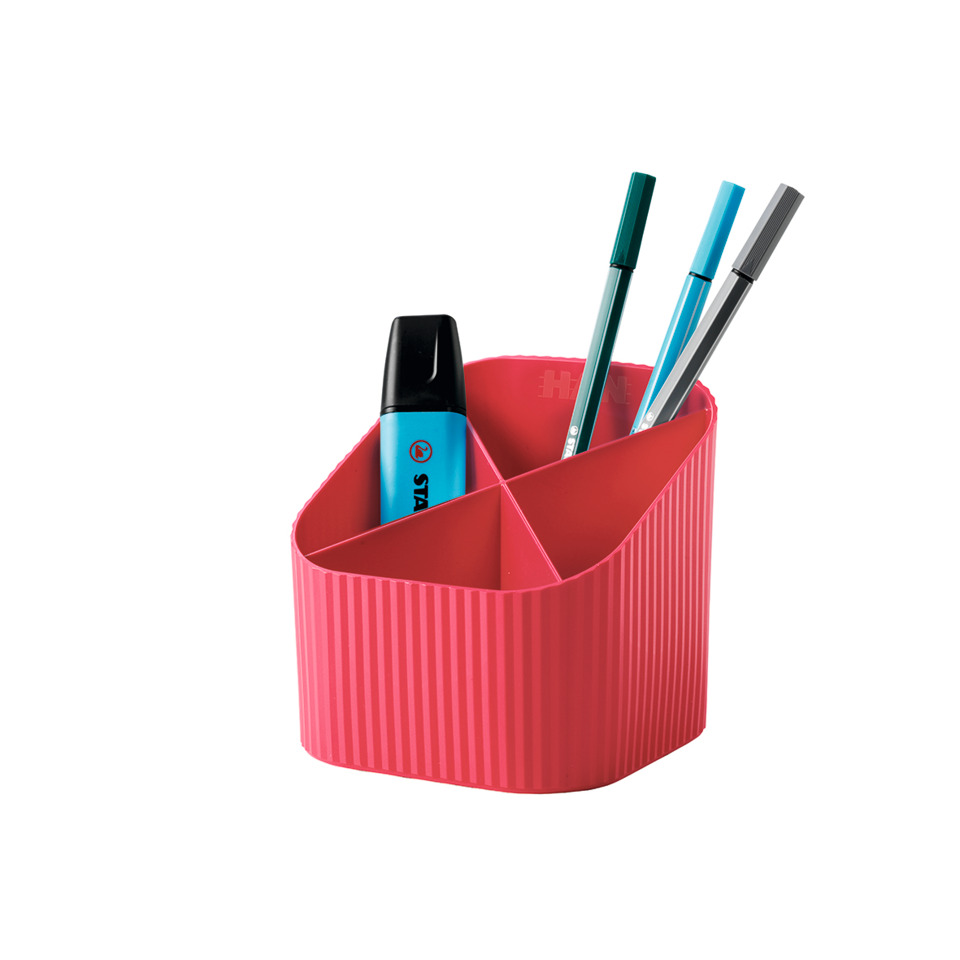Schreibtisch-Organizer, Penhalter, Stiftarrangement, Kunststoff, rosa