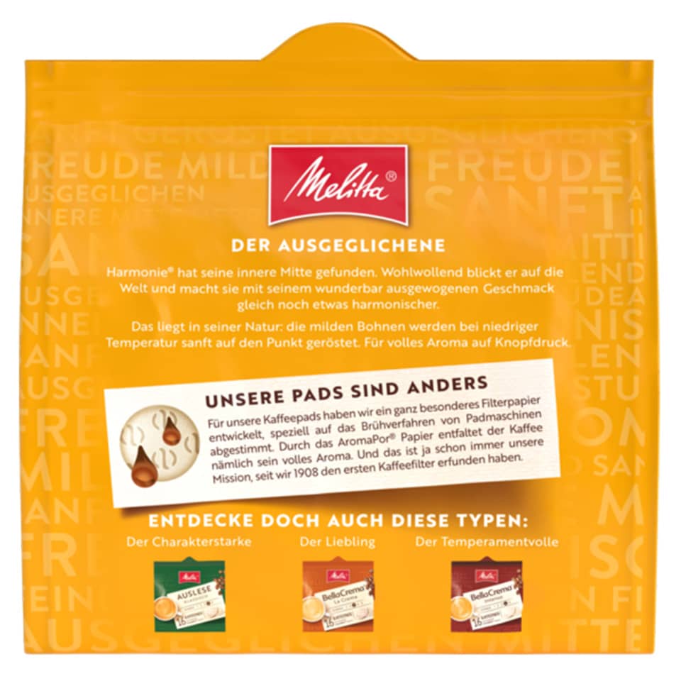 Kaffeepads, Filterpapier, Kaffeepad, Orangene Verpackung, Melitta