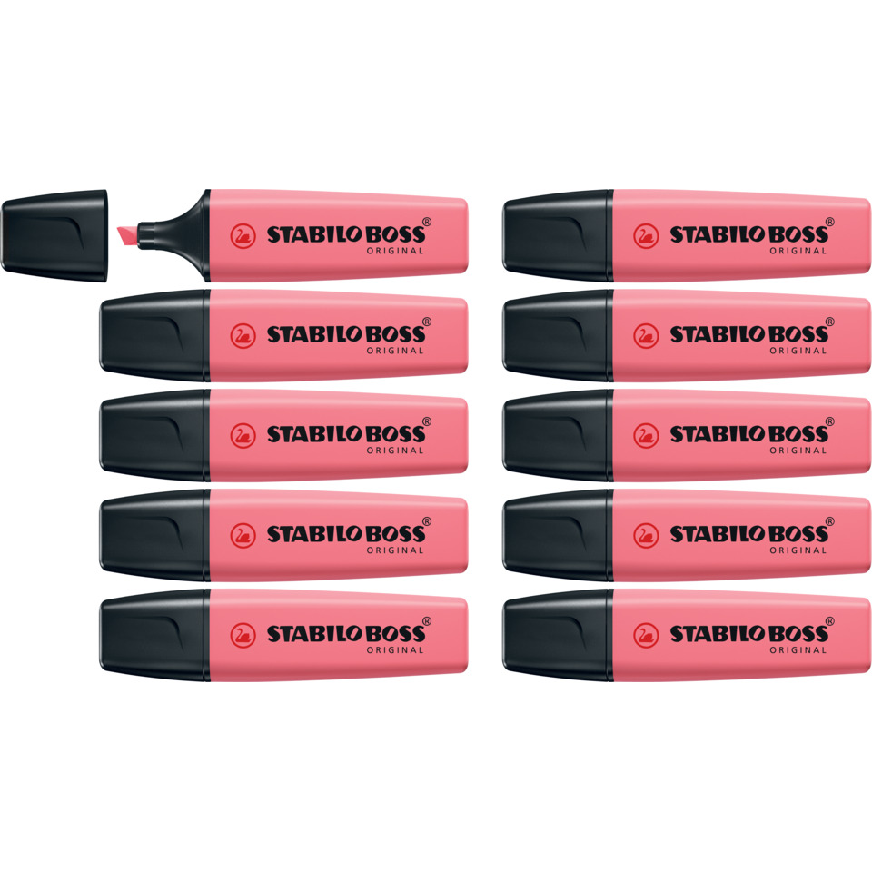 Highlighter, Pink, Marker, Chisel-tip, 6-pack