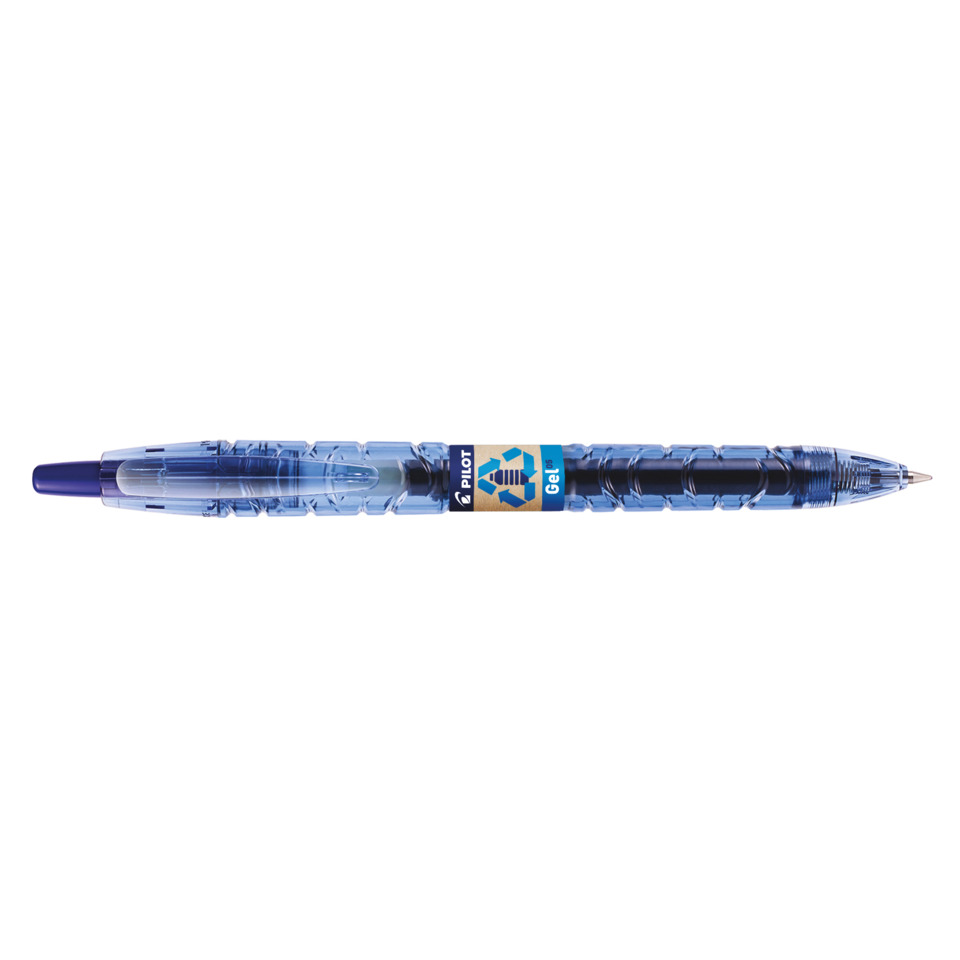 Kugelschreiber, Klar, Gummi, Blau, Gel-Tinte