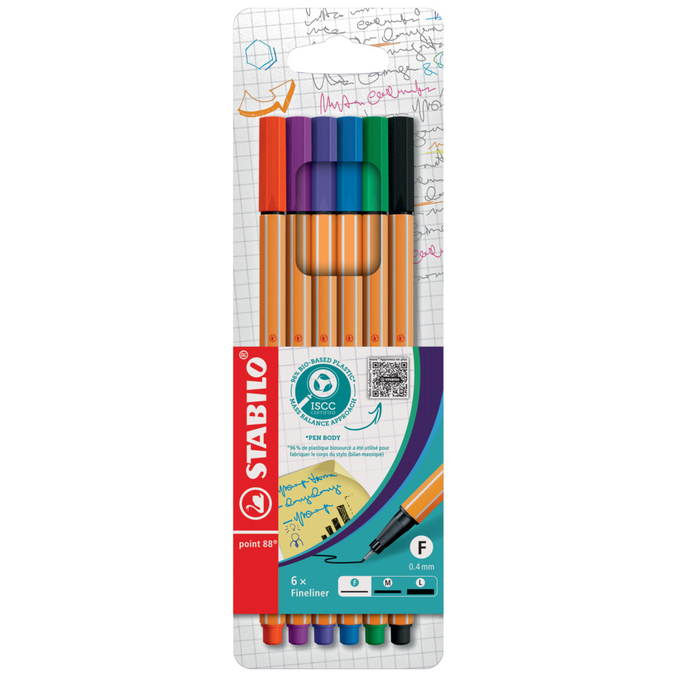 Fineliner, Marker-Set, Farbmarker, Orangene Stifte, 6 Stück