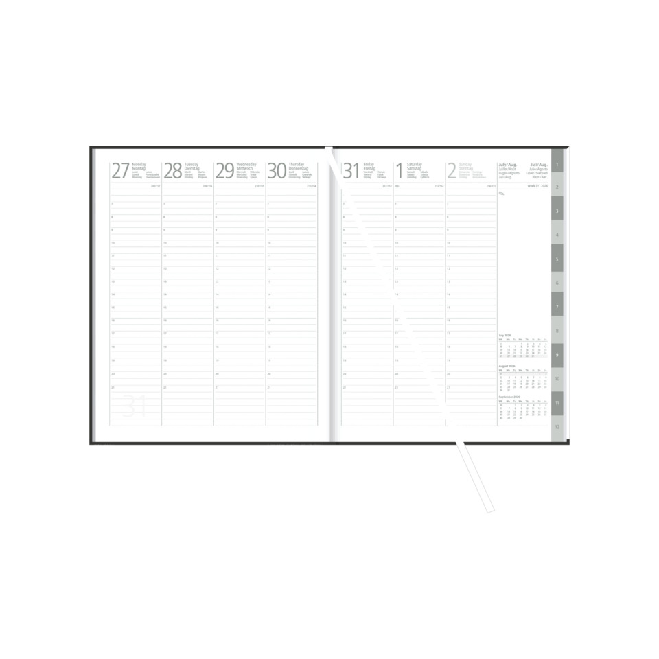 Kalender, Tagesplaner, Laminiert, Spiralbindung, Praktisch