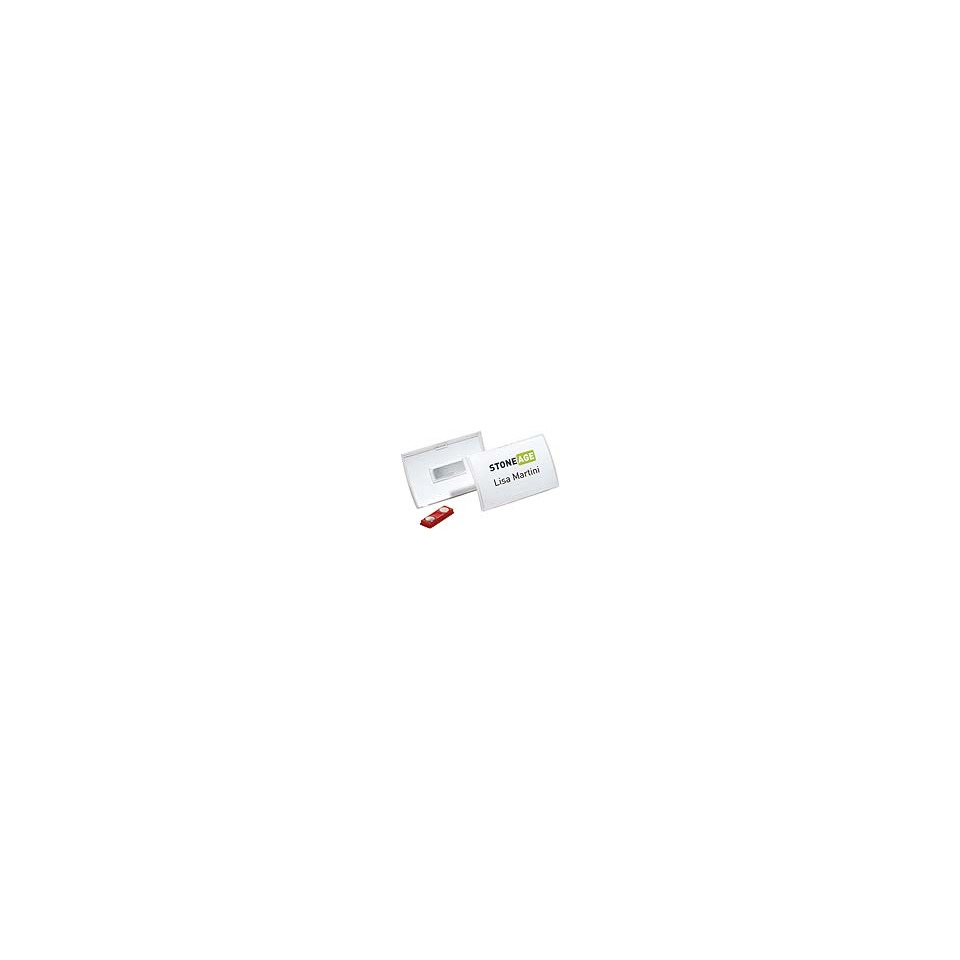 Namensschild CLICK FOLD, mit Magnet, PP-Folie, 90 x 54 mm, 10 Stück DURABLE 8215 19 Adapter, Elektronik