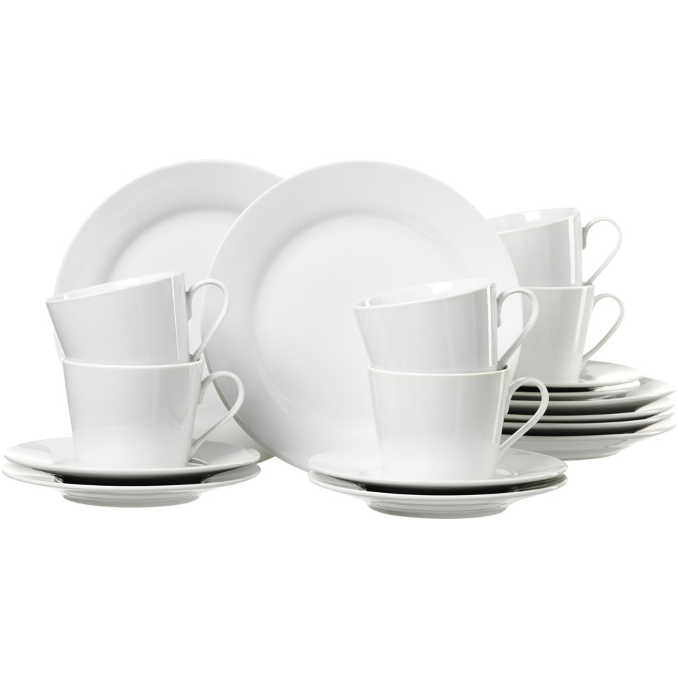 Geschirr, Tassen, Essteller, Kaffee-/Teetasse, weißes Geschirr