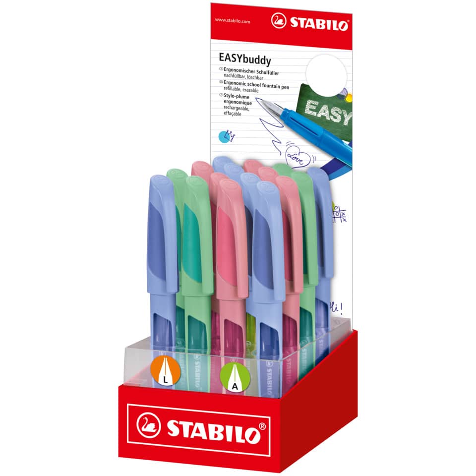 Füllfederhalter Patrone A + L EASYbuddy® Pastel, Kleindisplay, 16 Teile sortiert STABILO 5030/16-14