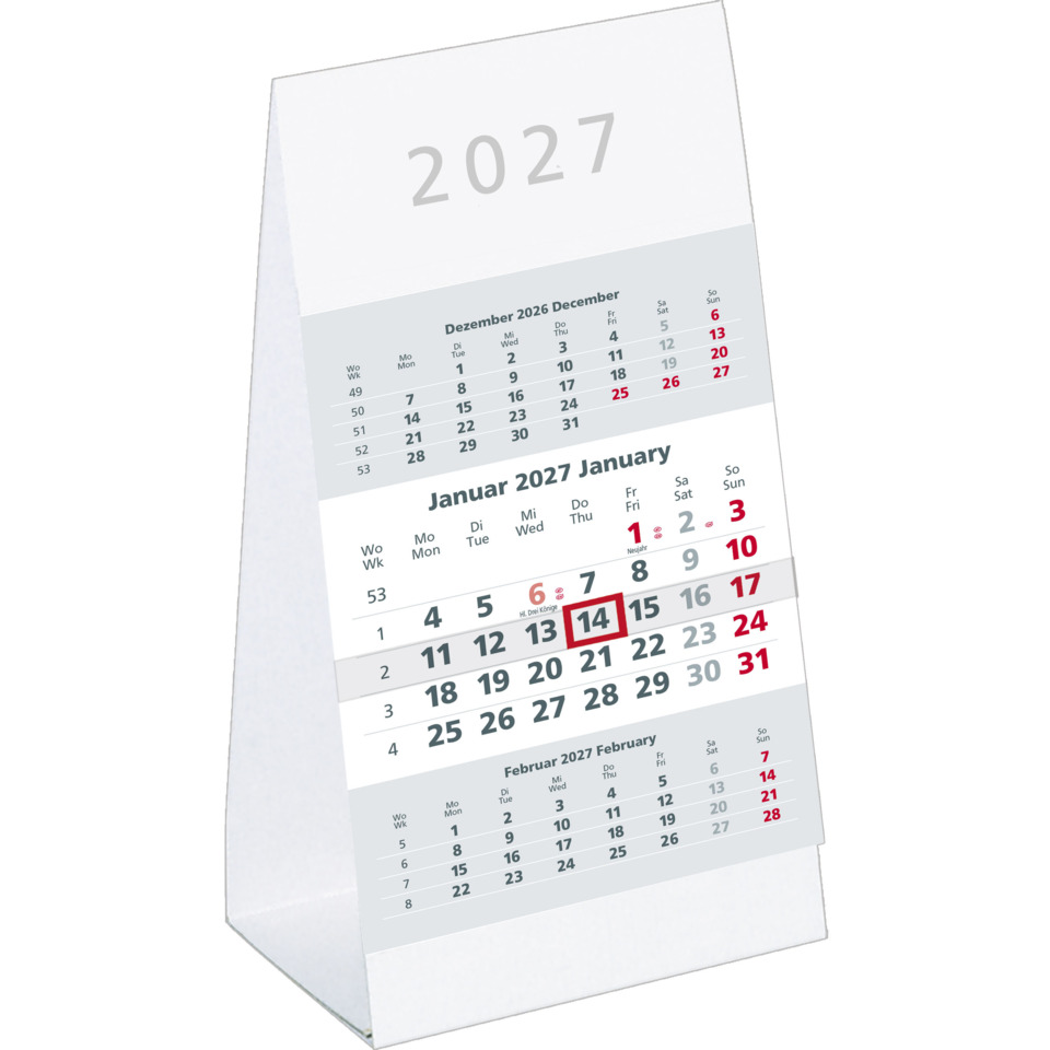 Tischkalender, Kalender, Tischkalender 2027, Monatskalender, Jahreskalender