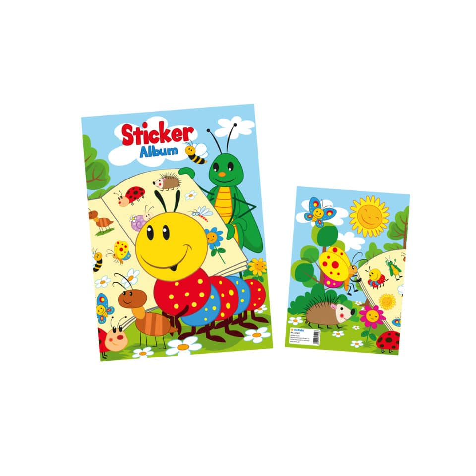 Stickeralbum, Klebebild, Schmetterling, Blume, Käfer