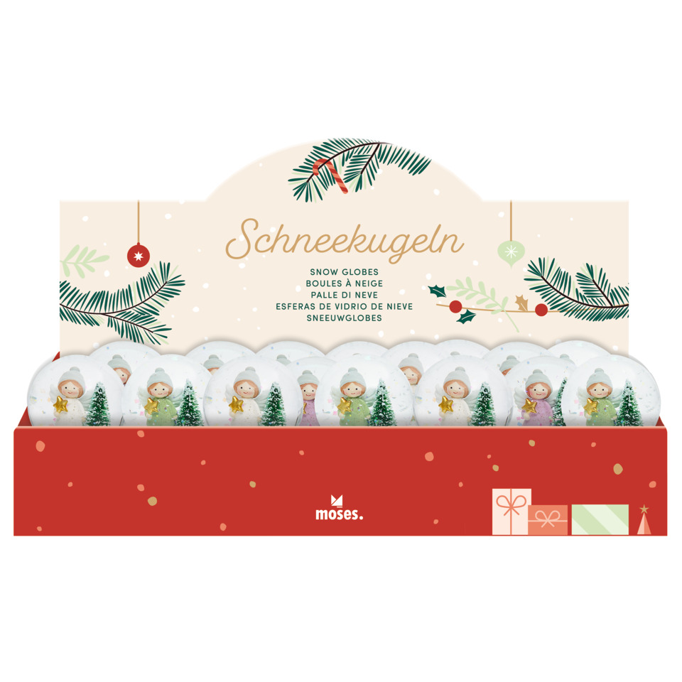 Schneekugeln, Globen, Weihnachtsdeko, Kugelset, Moses