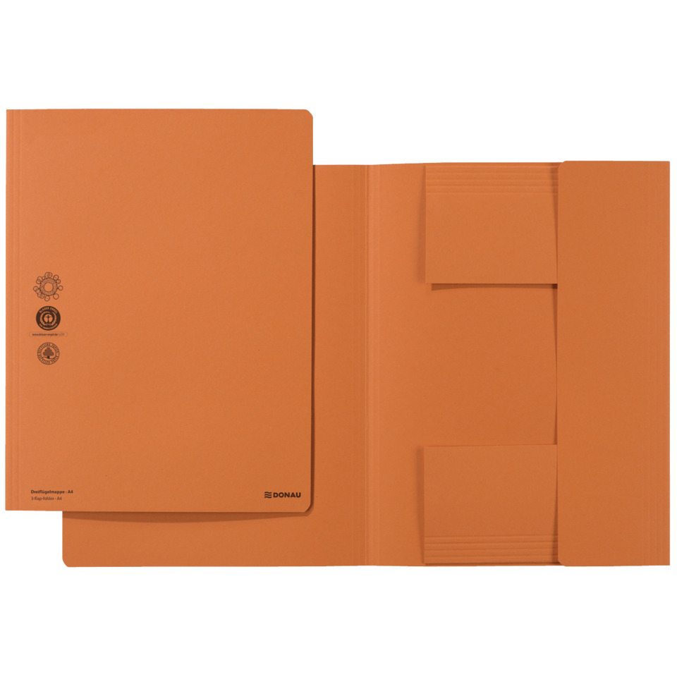 Ordnungsmappe, A4, Kunststoff, orange, Klarsichttasche