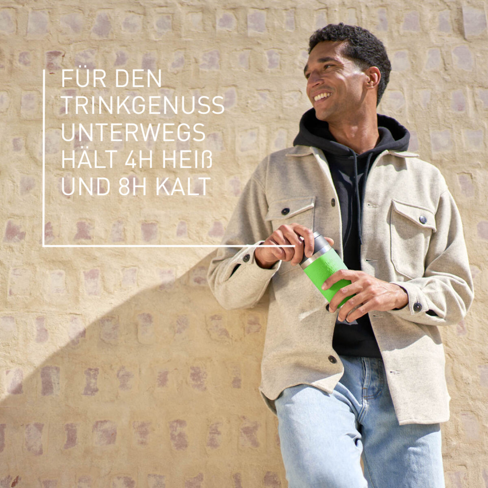 jacke, beige, hoody, jeans, trinkflasche