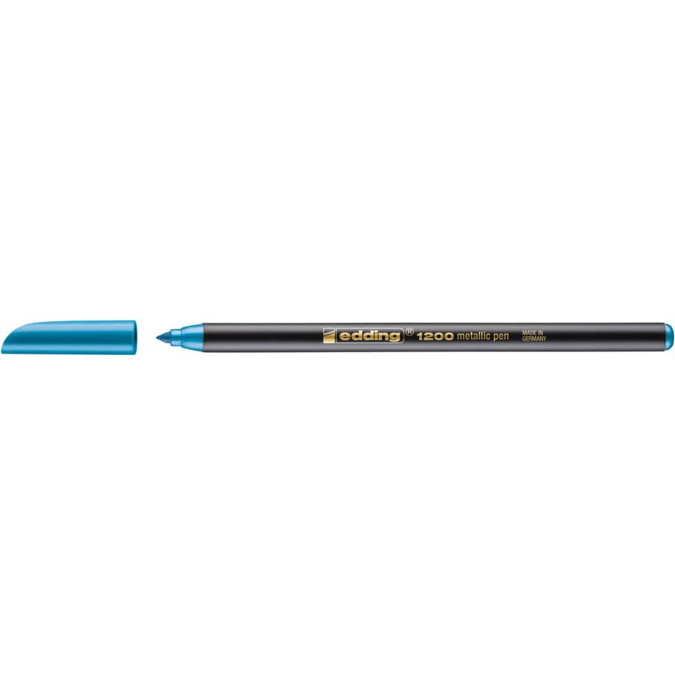 blau, metallisch, Kugelschreiber, Stift, Kappe
