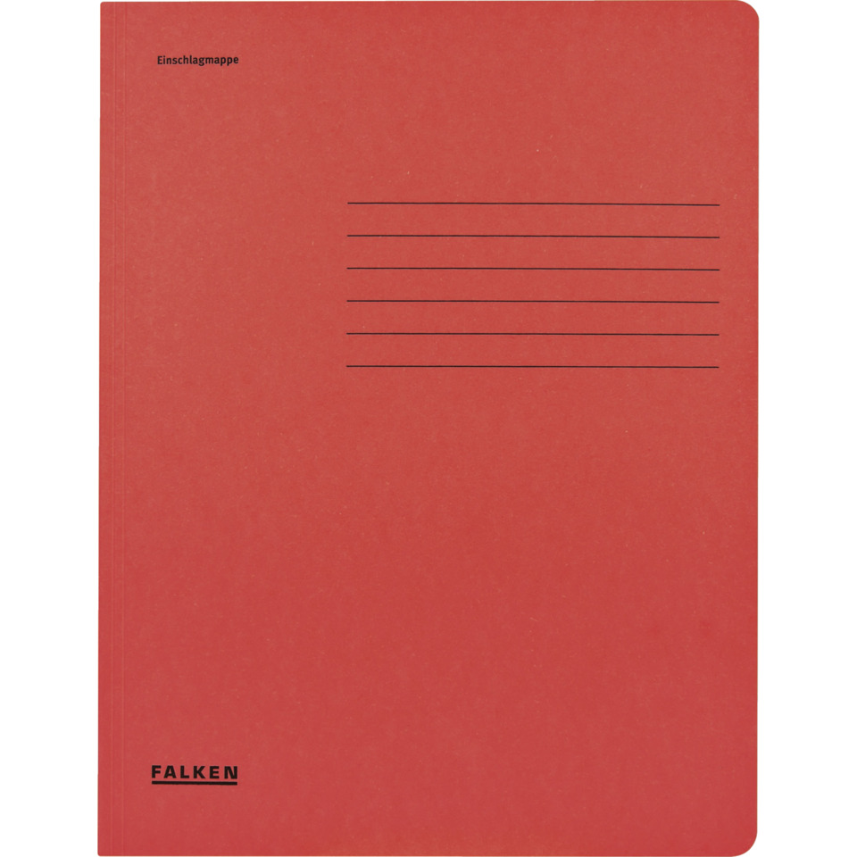 Notizbuch, Mappenheft, Einschlag, FALKEN, Rot