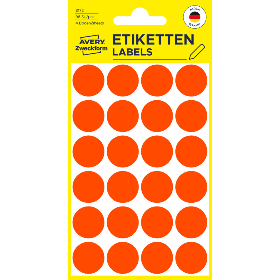 Etiketten, Labels, Aufkleber, Orange Punkte, Sticker