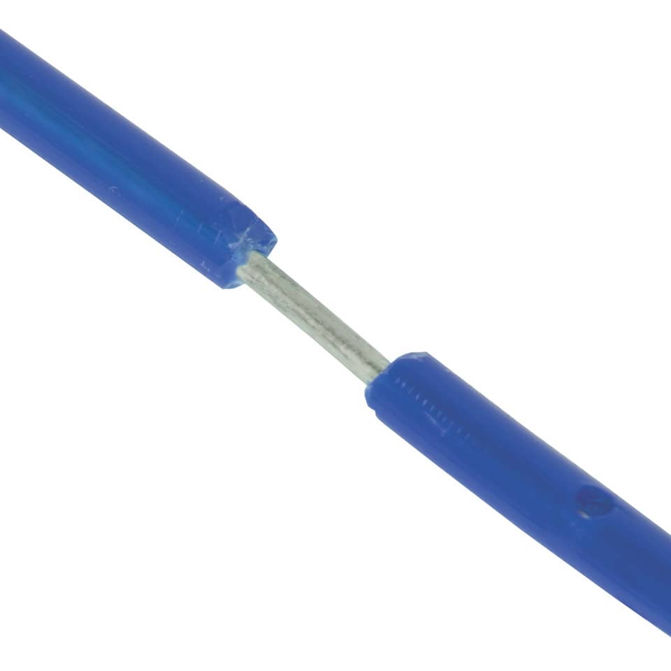 Schraubenzieher, Schlitzschraubendreher, Kunststoff-Griff, Metallstift, blau