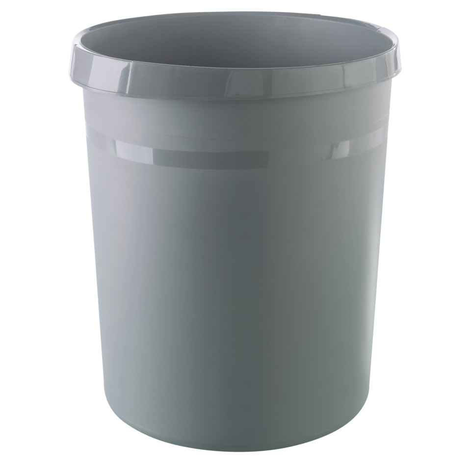 Abfalleimer, Mülleimer, Eimer, Kunststoff, grau