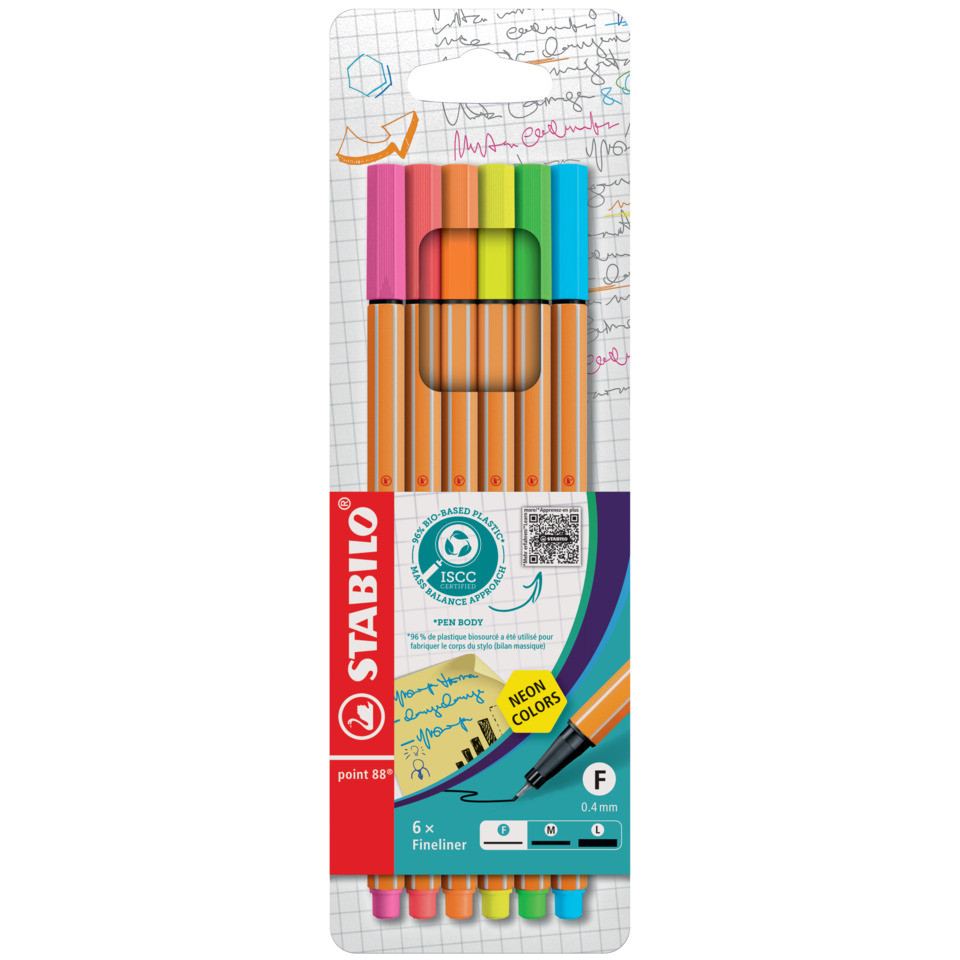 Marker Set, Fineliner, Stifte, Neonfarben, 6x Fineliner