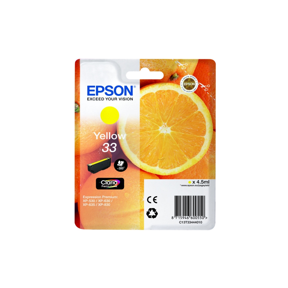 Tintenpatrone, Yellow, Orange, Tintenjet, Klarsicht, Tintenpatrone, Gelb, XP-530, 4,5ml, Epson