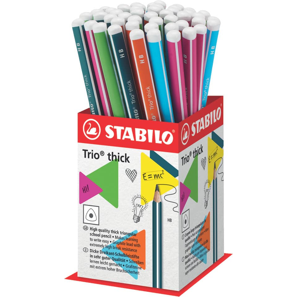 Bleistift Trio® dick Kleindisplay, 48 Teile, HB STABILO 399/48-1HB