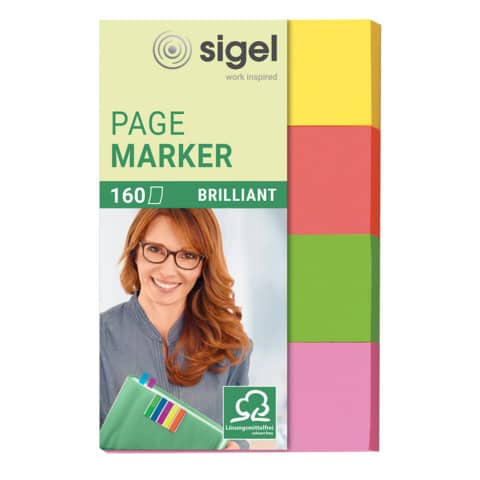 Haftmarker Brillant, 20x50mm, 4x40 Blatt SIGEL HN630