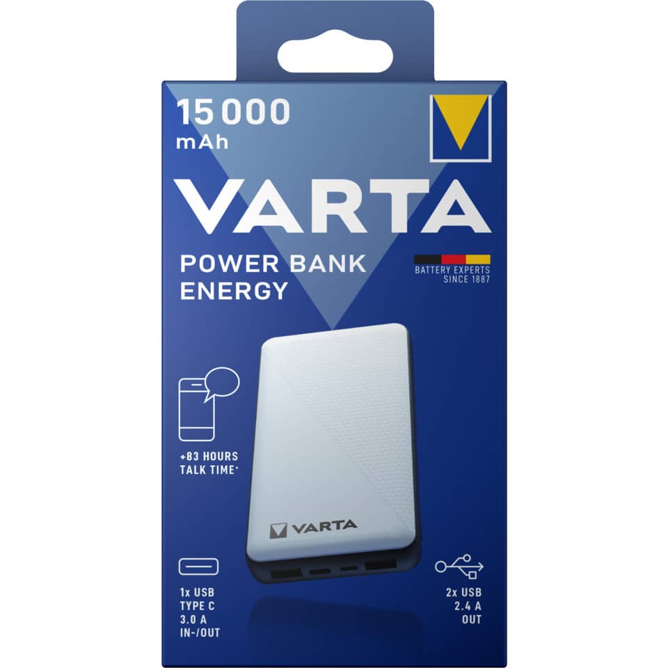 Powerbank, Varta, 15000 mAh, USB-C,  Portable charger