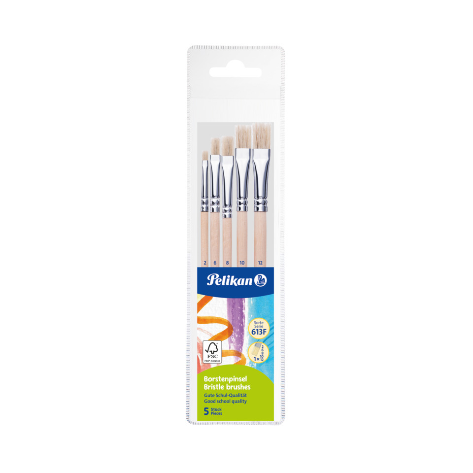 Pinselset, Borstenpinsel, Acrylpinsel, Schleifende Borsten, Pelikan Marke