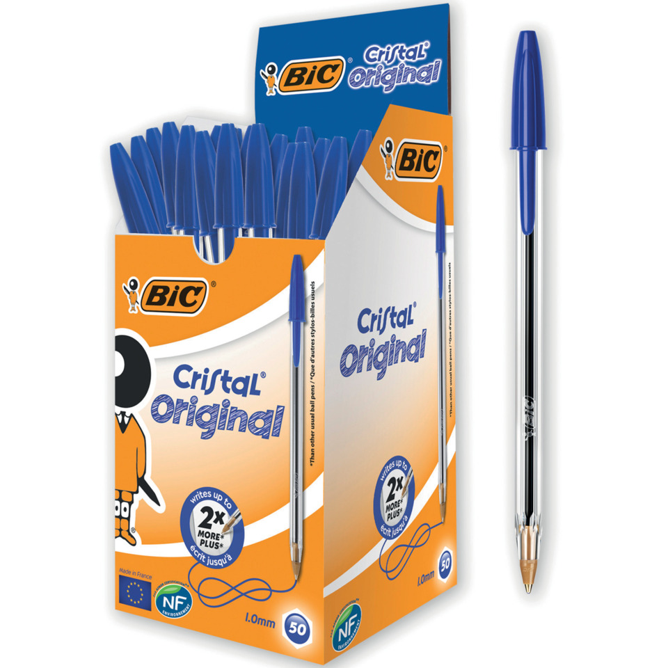 Kugelschreiber, Kugelschreiber-Set, Blau, Kunststoff, Schreibfeder