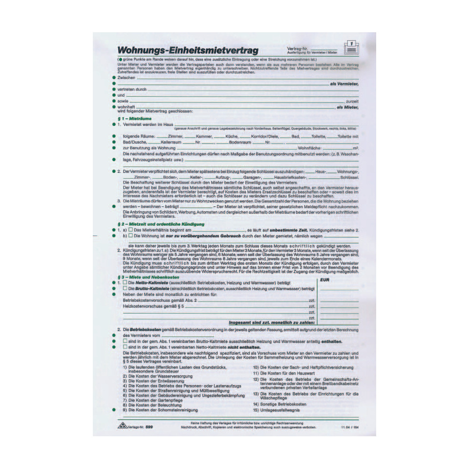 Wohnung, Mietvertrag, Dokument, Formular, Konditionen