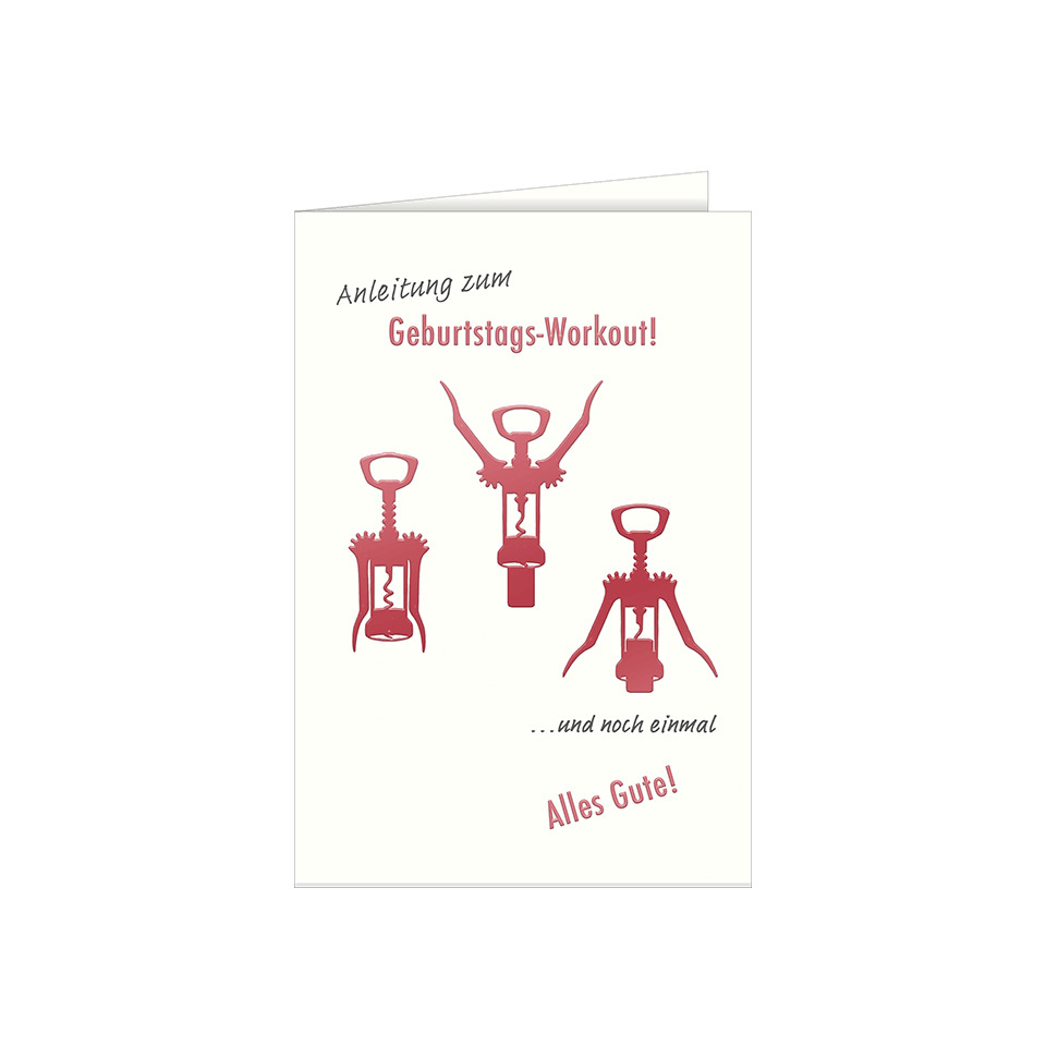 Geburtstags-Workout, Karten, Fitness-Workout, Anleitung, Alles Gute