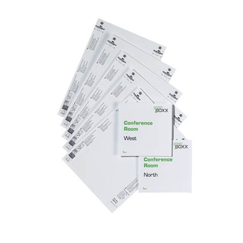 Einsteckschild DOOR SIGN REFILL, 149 x 148,5 mm, weiß   20 Stück DURABLE 4852 02