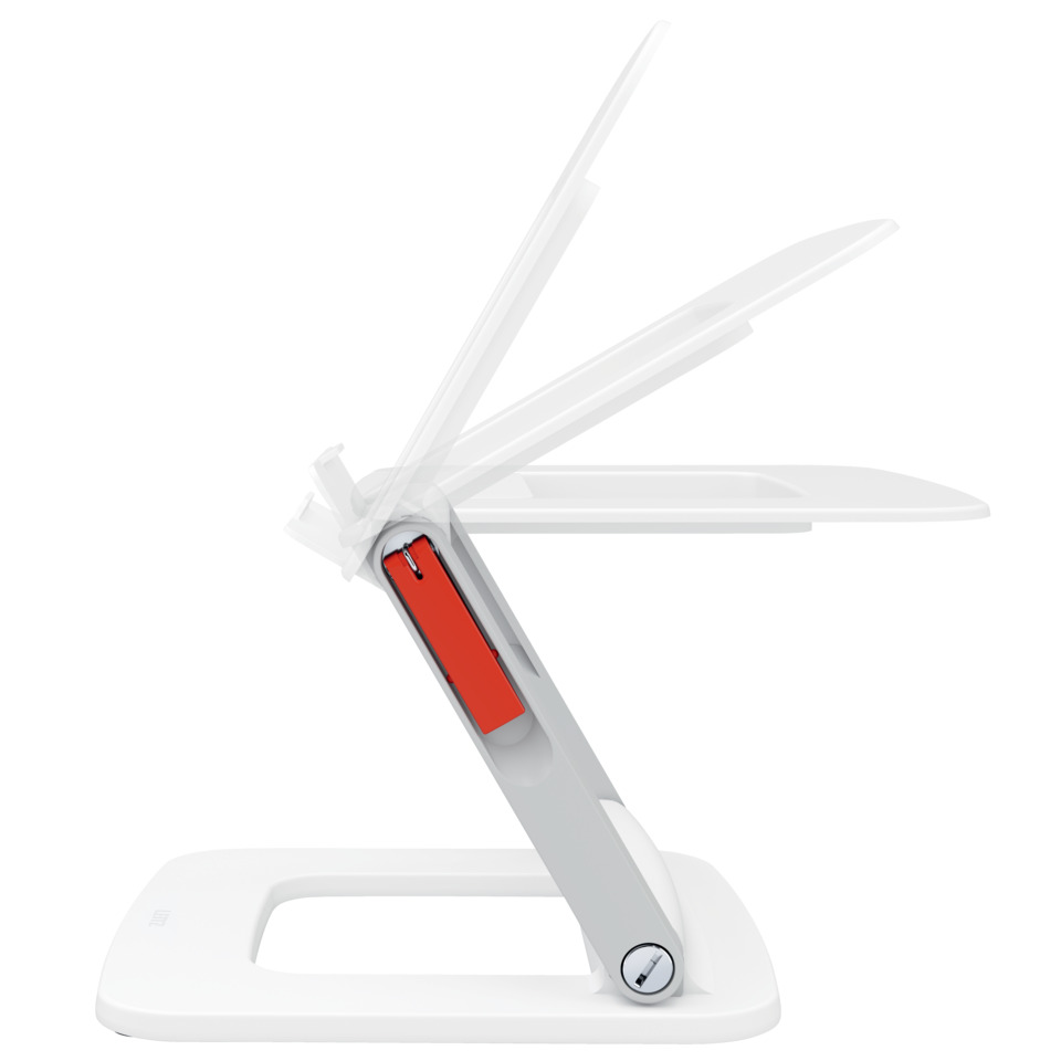 Schreibtischlampe, Verstellbare Leuchte, LED-Lampe, Klemmhalter, Weiß