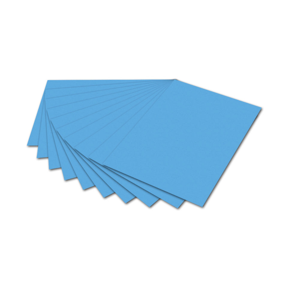 blue cardstock, colored paper, square sheets, sheet stack, thin paper