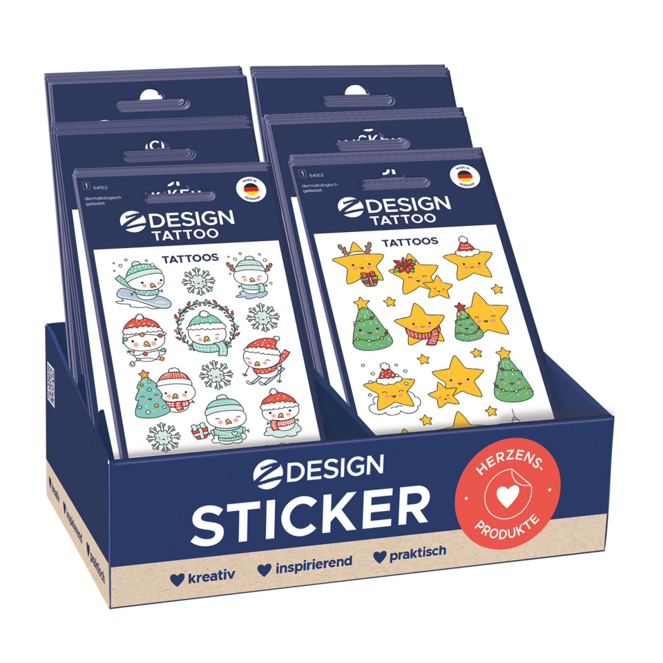 Display Tattoo, 60 Stück, sortiert AVERY ZWECKFORM 48731