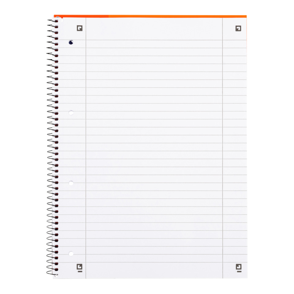 Notizblock, Spiralblock, Linierte Seiten, A4, Klemmbindung, Notizbuch, Spiralblock, Linierte Seiten, Notebook, Klarsichtband