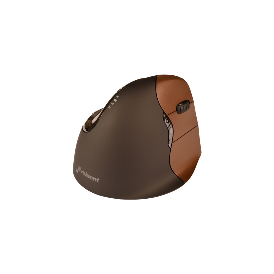 ergonomische Maus, kabellose Maus, braun, matt finish, ergonomische Form